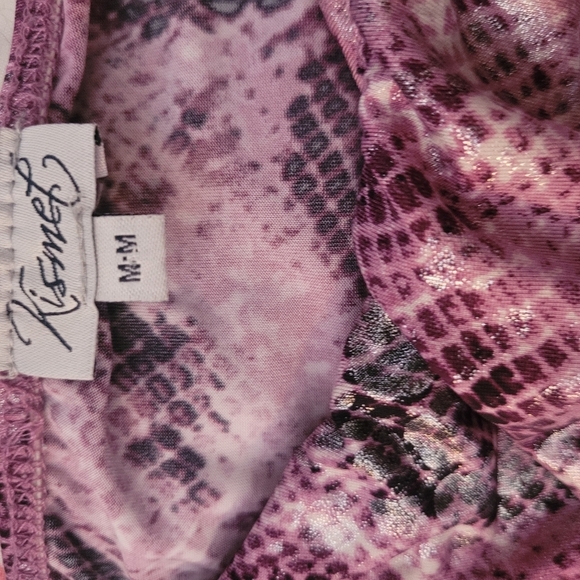 Kismet Purple and Black Snakeskin Look Tube Top M - Picture 5 of 7